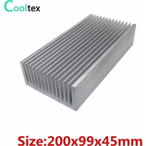 High power) 200x99x45mm Pure Aluminum Extruded heatsink cooler Heat Sink radiator for chip LED Electronic cooling DIY