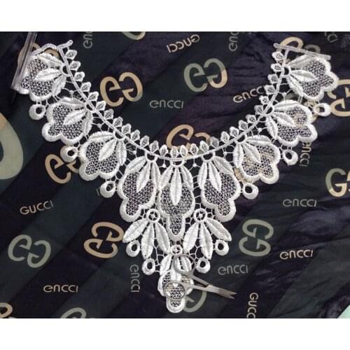 W37cm*D31.5cm polyester embroidery collar applique,embroidery decoration collar patches,XERY-BQ0524C