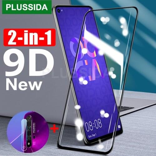 Tempered glass for Huawei Nova 5T Nova5T glass Camera screen protector for Huawei Nova 5t 5 T YAL-L21 Full Screen protection 9D