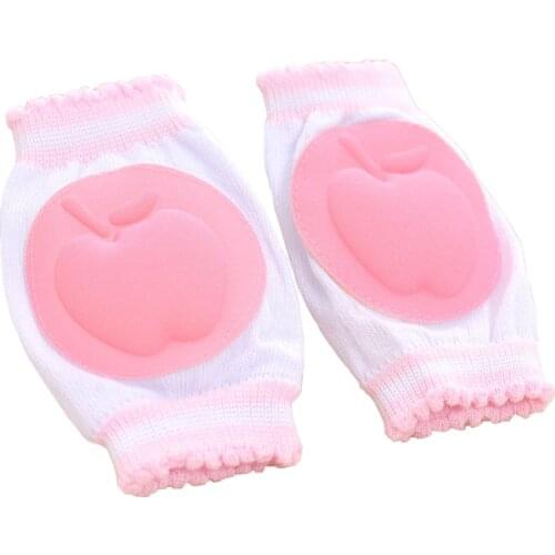 1Pair Baby Kneepad Girls Pink Knee Pads Cozy Cotton Breathable Sponge High Quality Childrens Products