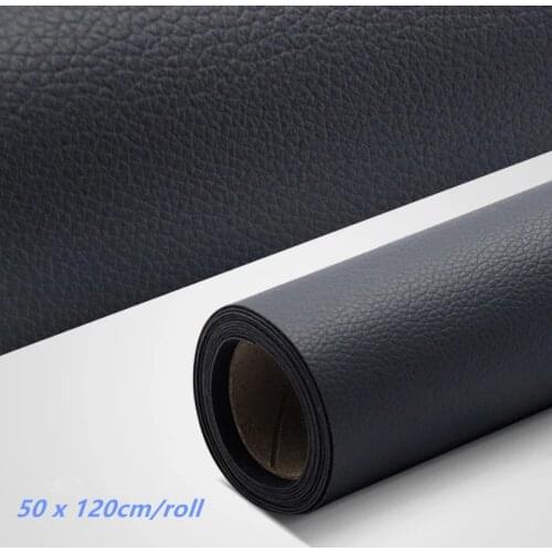 1 Roll Self Adhesion Litchi Faux Synthetic Leather Patches Big Size Multicolor PU Sofa Hole Repair Car Sticker Decoration
