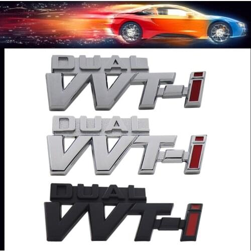 3D Premium DUAL VVTi VVT-i car Hood Fender trunk Rear Nameplate Decal Emblem Badge Sticker for Camry COROLLA Ralink REIZ CROWN