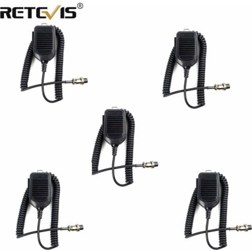 5pcs MI001 Walkie Talkie Speaker Microphone Handheld MIC 8Pin for ICOM HM36 HM-36 IC-718 IC-775 IC-7200 Mobile Radio C9199A