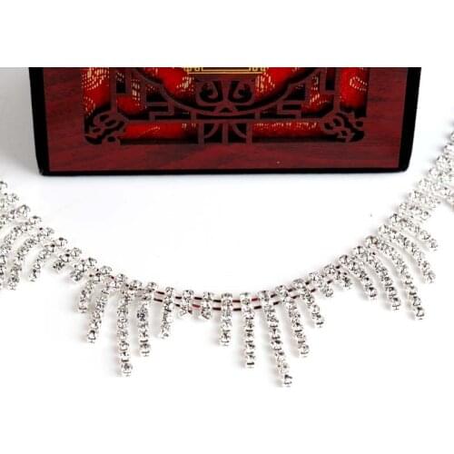 2016 jewelry accessories Crystal Glass Rhinestone Claw Chains DIY Wedding dress and headpiece Decoration 1 yard