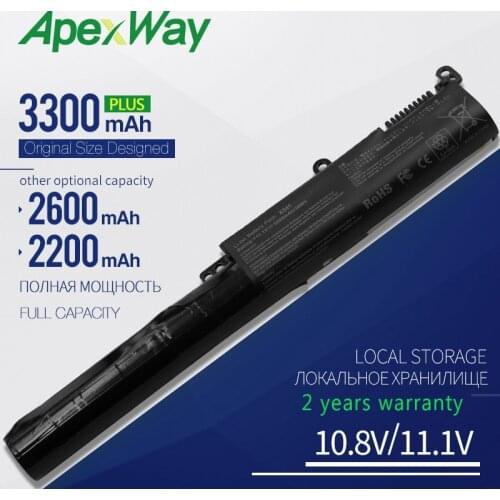 ApexWay 11.1v A31N1601 A31LP4Q New Laptop Battery for Asus VivoBook A541UA X541 X541NA X541NC X541U 0B110-00440000 / -00440100