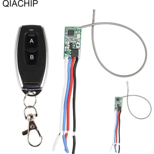 QIACHIP Wireless Micro Remote Control Switch Receiver DC 3.5V 3.7V 4.5V 5V 6V 7.4V 8.4V 9V 12V Receiver Transmitter 433.92MHZ