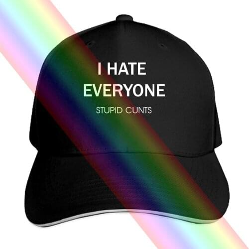 I Hate Everyone Stupid Cunts Bucket Hat Baseball Cap Mens Jeans Hats Summer Ny Cap Girl Cap Chic Hat Gray Baseball Cap