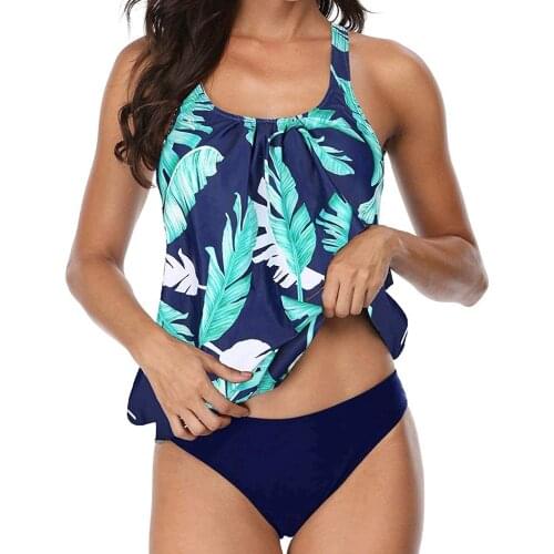 Bohemia Styles Tankini Swimsuits Women 2021 Plus Size Sexy Swimwear Female Vintage Sport Two Piece swimming Suit Maillot De Bain