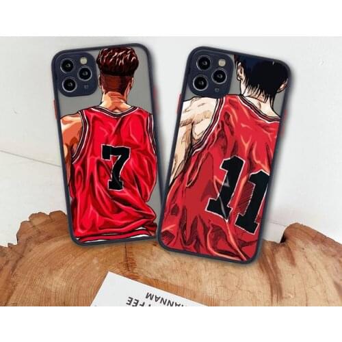 Anime Slam Dunk Phone Cases For iphone 12 11 Pro Max Mini XS 8 7 Plus X SE 2020 XR Matte Transparent Cover