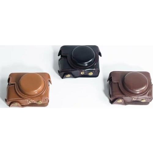 PU Leather Camera Case For Sony RX100 RX100 II III RX100 IV V RX100 VI M7 M6 M5 M4 M3 M2 camera Bag Cover with strap