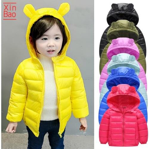 XINBAO Children jacket Outerwear baby Boy Girl autumn Warm Hooded Coat parka kids winter jacket cotton down parka 1 3 6 years