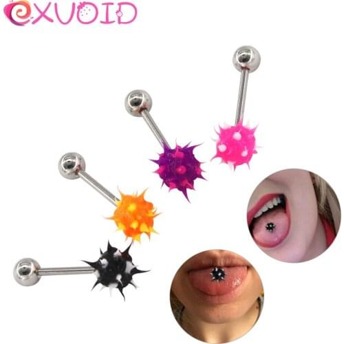 EXVOID 3PCS Punk Tongue Nail SM Bondage Medical Stainless Steel Body Piercing Jewelry Nose Nail Ring Sex Toys for Women Flirting