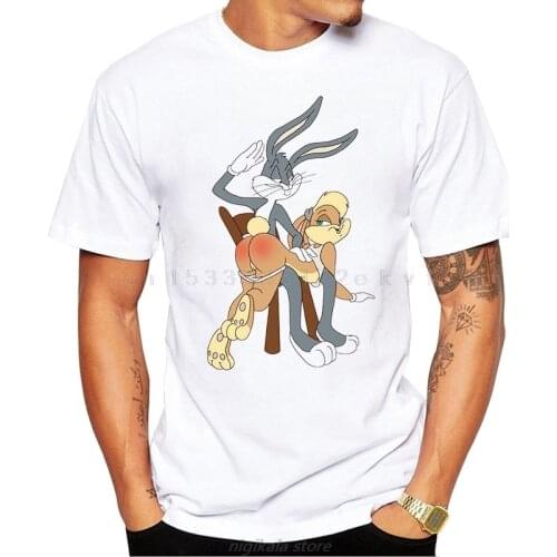 2019 New Cool Mens Fashion Bugs Bunny And Lola Sexy Design T-Shirt Short Sleeve O-neck Tops Hipster Tee