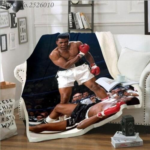 Blanket Sofa Bed Blanket Super Soft Warm Muhammad Ali 3D Print Blanket Cover Fleece Throw Blanket