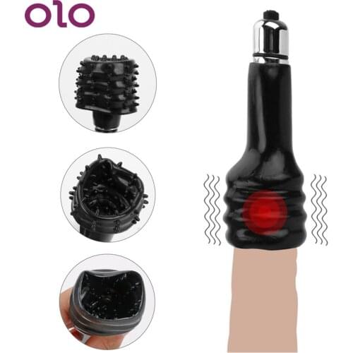 OLO Penis Vibrator Glans Massager Delay Lasting Trainer Cock Ring Delay Ejaculation Sex Toys for Men Male Masturbator Silicone