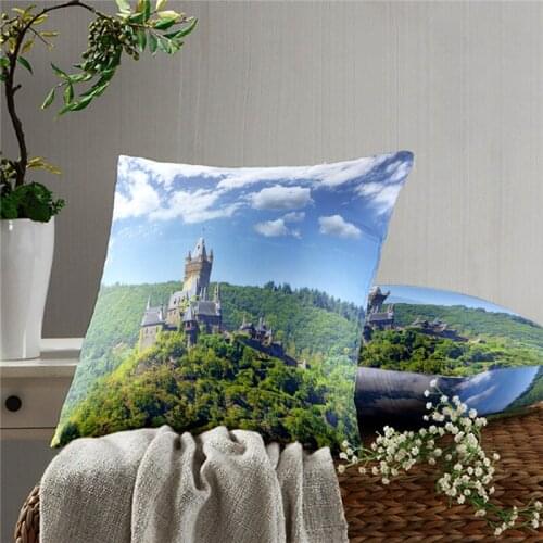 Castle Pillow Case Decoration Sofa Cushion Pillow Case Bed Pillow Case Home Decoration Car Pillow Case