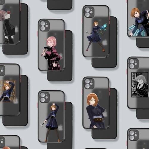 Jujutsu Kaisen Kugisaki Nobara Phone Case matte transparent For iphone 7 8 11 12 plus mini x xs xr pro max cover