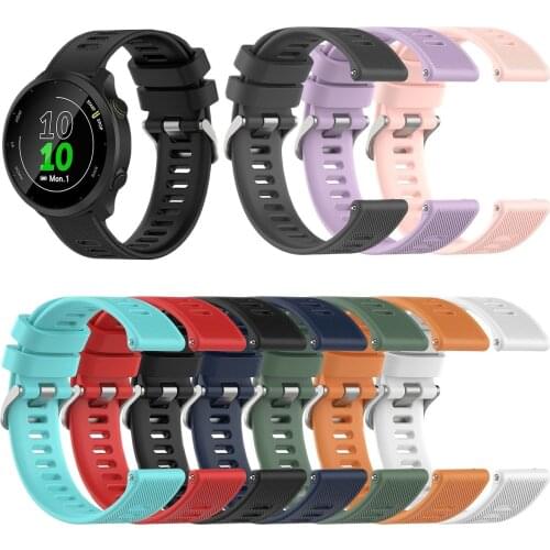 Sport Silicone 20mm WatchSrap For Garmin Forerunner 158 55 245 645 vivomove HR Smart Wristbands For Garmin Venu Watchband Belt