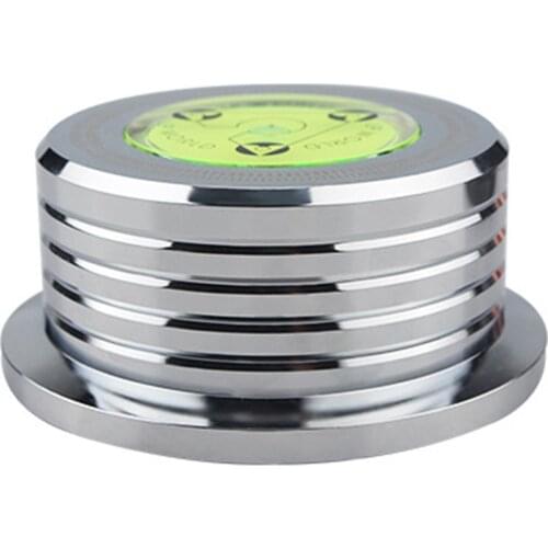 Record Weight Stabilizer 50Hz Bubble Level Speed Detection Turntable LP Disc Stabilizer Clamp for Vinyl Record Player