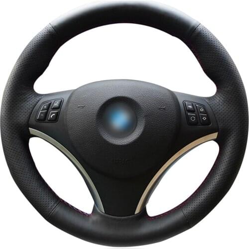 Protect The Steering Wheel Artificial Leather Car Steering Wheel Cover Breathable for BMW E90 E91 E92 E93 E87 E81 E82 E88 X1 E84
