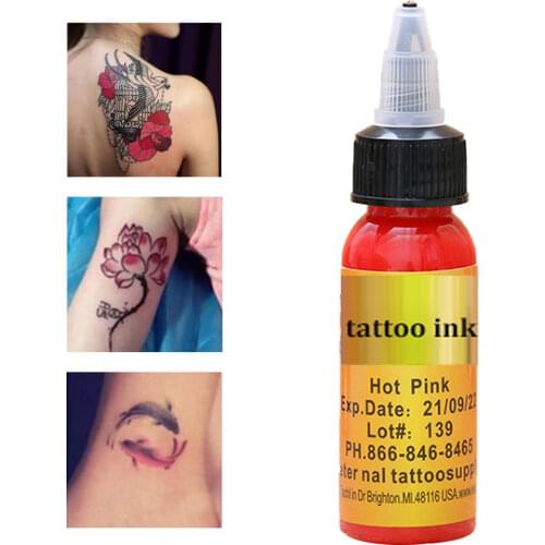 1pc 30ML/Bottle Professional Tattoo Pigment Inks Safe Half Permanent Makeup Tattoo Paints Supplies for Body Beauty Tattoo Art