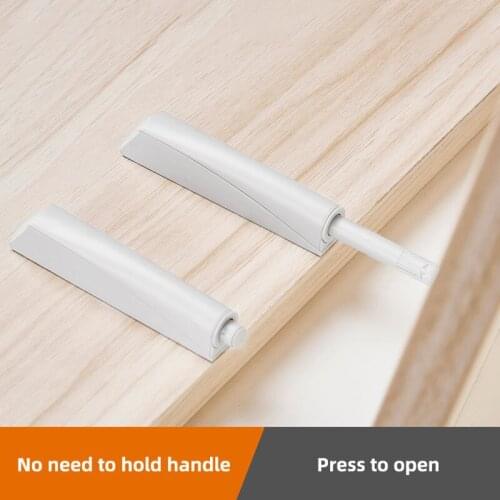 1pc Cabinet Door Buffer Stoper Rebounder Cupboard Door Push Type Spring Lock Door Latch Wardrobe Door Rebound Device