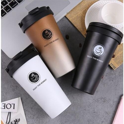 1 piece Stainless steel vacuum thermos cup portable handle 304 stainless steel vacuum thermos cup office gift cup