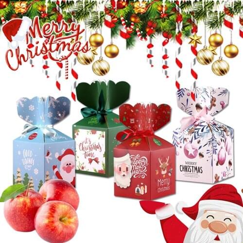 10Pcs Xmas Christmas Gift Box Favour Present Wrapping Bag Candy Boxes Party 2