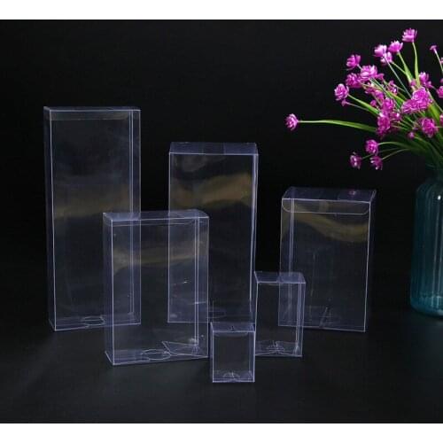 200pcs/lot Clear Waterproof Plastic PVC box rectangle gift box Packaging for crafts/cosmetic/bottle/souvenir