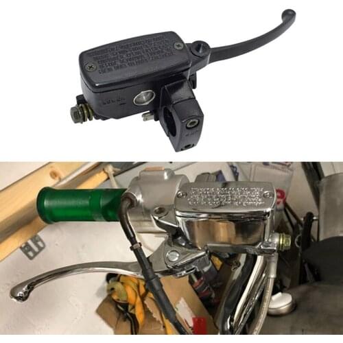 24.5mm Front Motorcycle Hydraulic Brake Pump Master Cylinder Left Right Disc Brake Lever Universal with Brake Switch M10