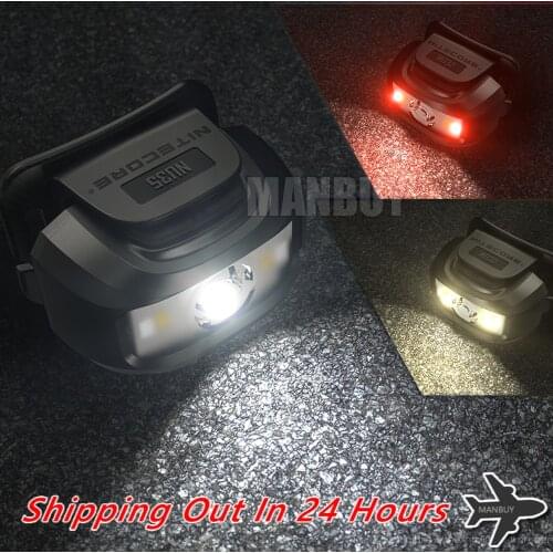 Nitecore NU35 Dual Power Hybrid USB-C Rechargeable Headlamp 460 LMs CREE XP-G3 S3 +CRI RED Built-In Li-ion Battery pack or 3xAAA