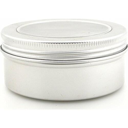 150ml Aluminium Balm Tins pot,comestic containers with Clear View Window lid,screw thread lid ,Lip Balm Gloss Candle