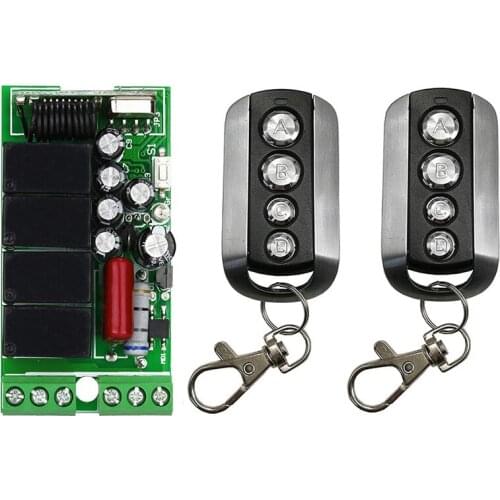 Wireless Remote Control RF Switch AC110V 220V 230V 4CH 4Channel Wireless Remote Control Switch Relay Receiver Module Transmitter