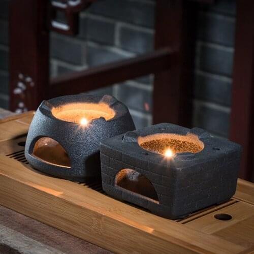 Japanese-style Warm Tea Stove Ceramic Vintage Base Candle Heated Flower Tea Coffee Shelf Teapot Holder Tea Ceremony Accessories