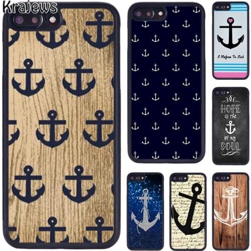 Krajews Anchor nautical ocean tattoo star graphic Phone Case For iPhone 6 7 8 plus 11 12 Pro X XR XS Max Samsung S6 S7 S8 S9 S10