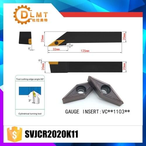 SVJCR2020K11 93 Degrees External Turning Tool Holder For VCMT110304 VCMT110308 Used on CNC Lathe Machine