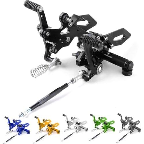 For Kawasaki Ninja 250 300 Z300 Motorcycle Adjustable Rearset Footrest Foot Rest Pegs Footpeg Ninja250 2013 2014 2015 2016 CNC