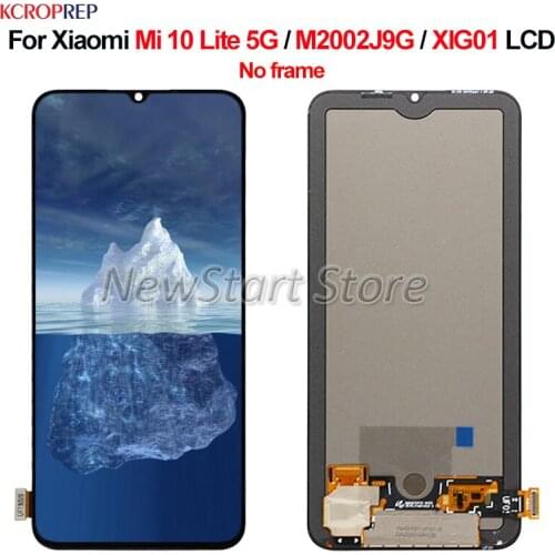 For Xiaomi Mi 10 Lite 5G LCD Display Touch Screen Digitizer Assembly Original For Xiaomi 10 Lite 5G XIG01 M2002J9G lcd 100% Test