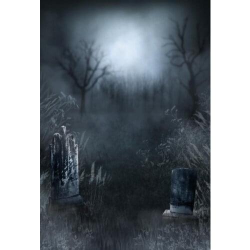 Foggy forest photo backgrounds fabric Halloween fotografia kids photography backdrops for photographer studio funds LV-2407