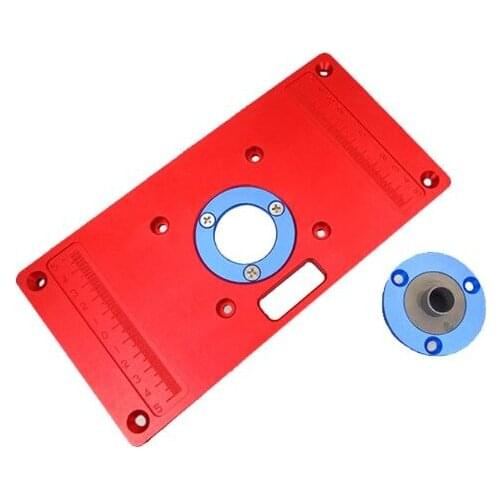 Aluminum Alloy Router Table Insert Plate with Ring for Wooden Benches RT0700C