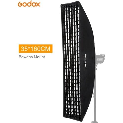 Godox 14"x 63" 35x160cm Softbox Bowens Mount Strip Beehive Honeycomb Grid Soft box for Photo Strobe Studio Flash Light