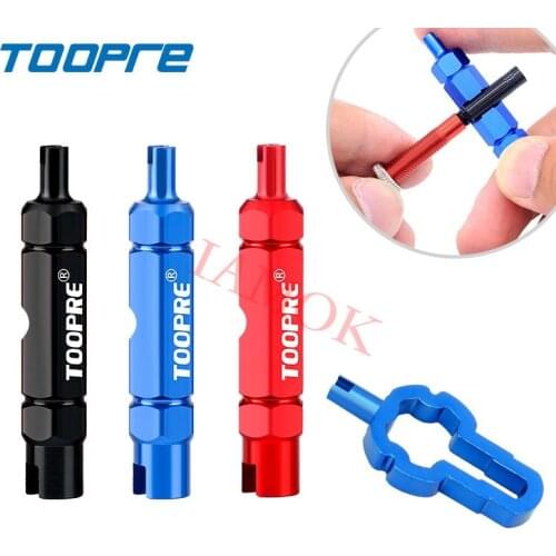 TOOPRE Mountain Bike Colour 3 in 1 Valve Disassembly Tool 8.2g Iamok Aluminium Alloy Valves Wrench Ultra Light Bicycle Parts