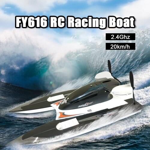 FY616 RC Boat 2.4G 2CH Remote Control Racing Boat 20km/h High Speed Dual Motors 7.4V Remote Control Boat Toys For Kid Adult