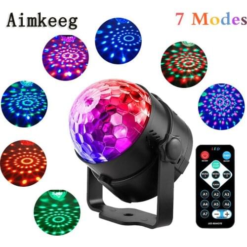 DJ Disco Lamp RGB Laser Strobe Night Light LED Party Christmas Projetor Discos Ball Lights for Dance Floor Stage Effect Lighting