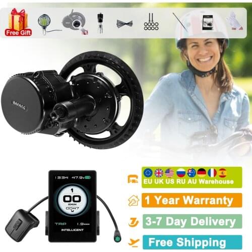 250W Bafang Mid Drive Motor E Bike Conversion Kit 48V BBS01B BBS01 Electric Bike Motor Kits with Display Electric Bicycle Engine