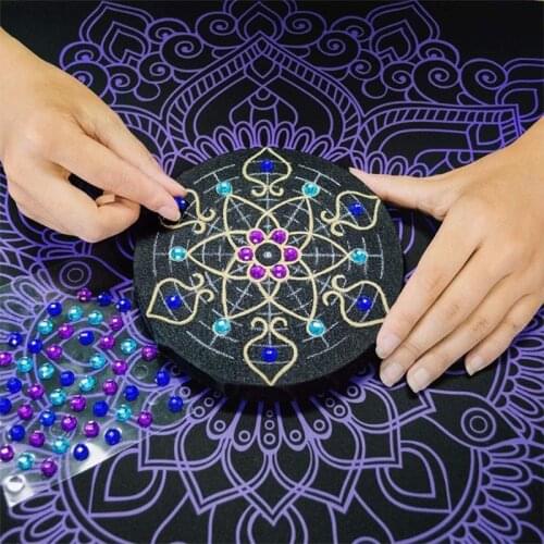 40pcs Mandala Dotting Tools for Painting Rock Stone Stencil Acrylic Stick Brush Gem Sticker Easel Palette Kit
