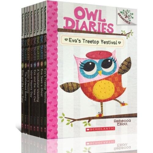 10 Books/Set Owl Diaries Baxter Is Missing Original English Reading Childrens Books