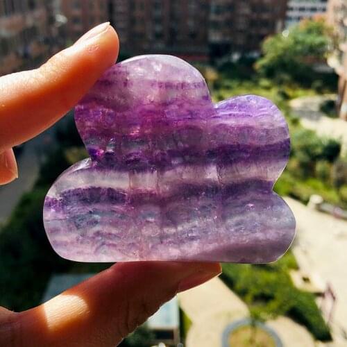 Natural Rose Quartz Cloud Figurine Fluorite Accessories Healing Crystal Feng Shui Aesthetic Room Decor Reiki Art Gift Lapis Jade