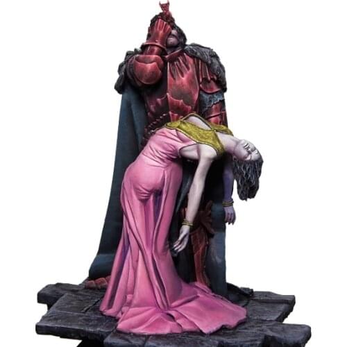 1/24 scale 75MM Vampire Unpainted Miniatures Resin Model Kit 2 Figure Free Shipping
