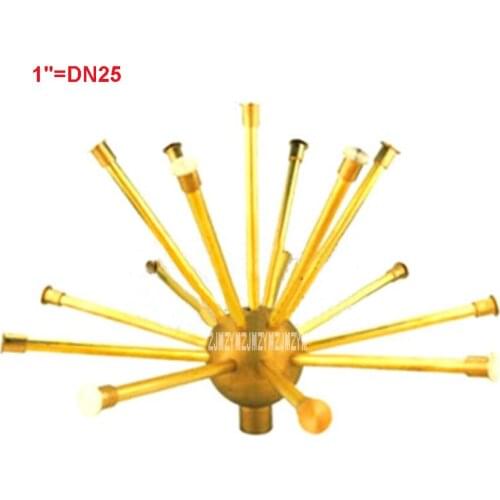 New Hot Brass 1" DN25 Hemisphere Dandelion Brass Fountain Crystal Ball Nozzle Sprayer Head Spray Pond 60-80Kpa Water Spray 1.0m